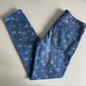 Free People Ditsy Floral Cropped Ankle Jeans